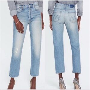 Mother Superior The Tomcat Ankle Light Blue Jeans Size 25